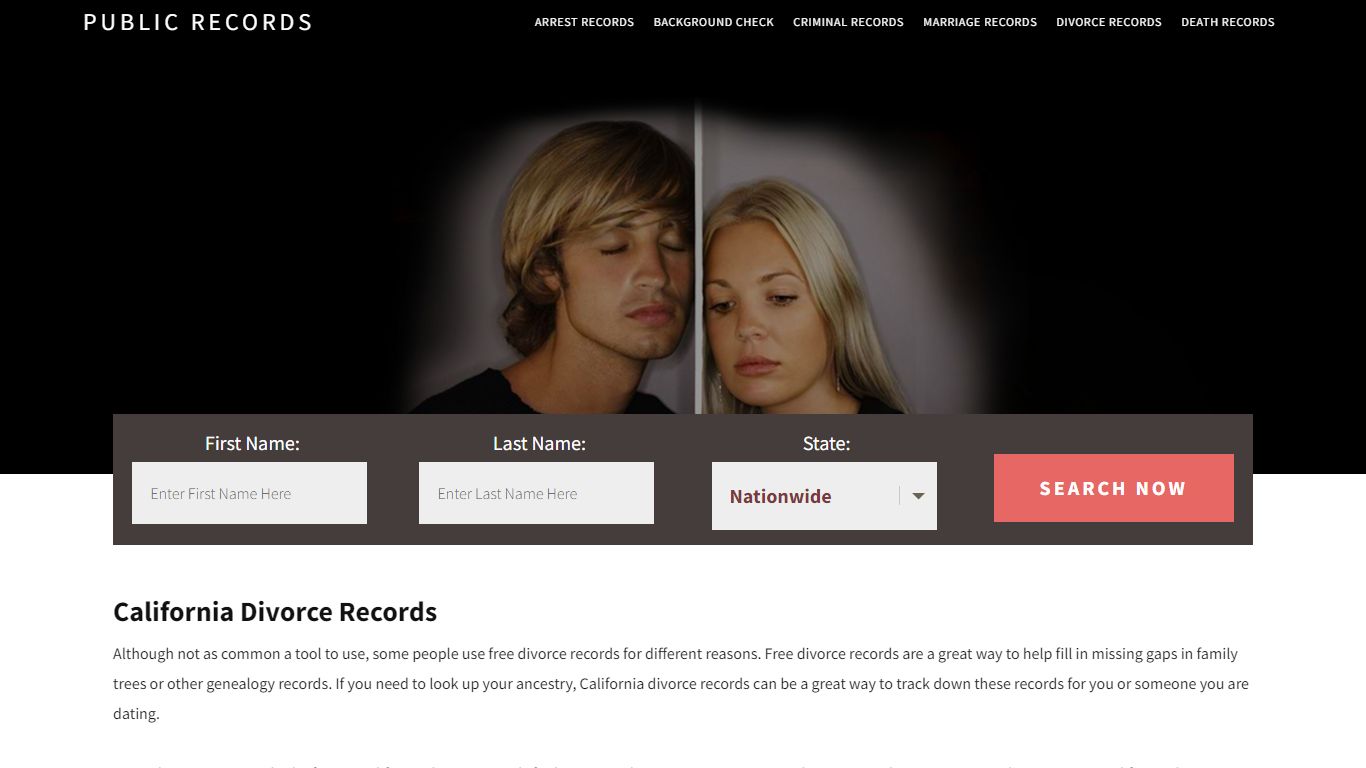 California Divorce Records | Enter Name and Search. 14Days Free